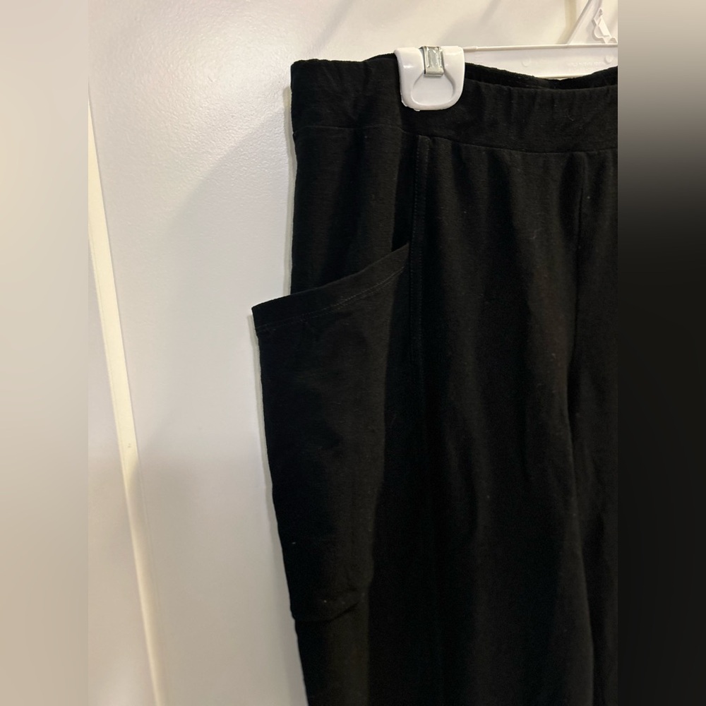 Eileen Fisher Viscose Blend Black Pants with Pockets - Picture 4 of 11